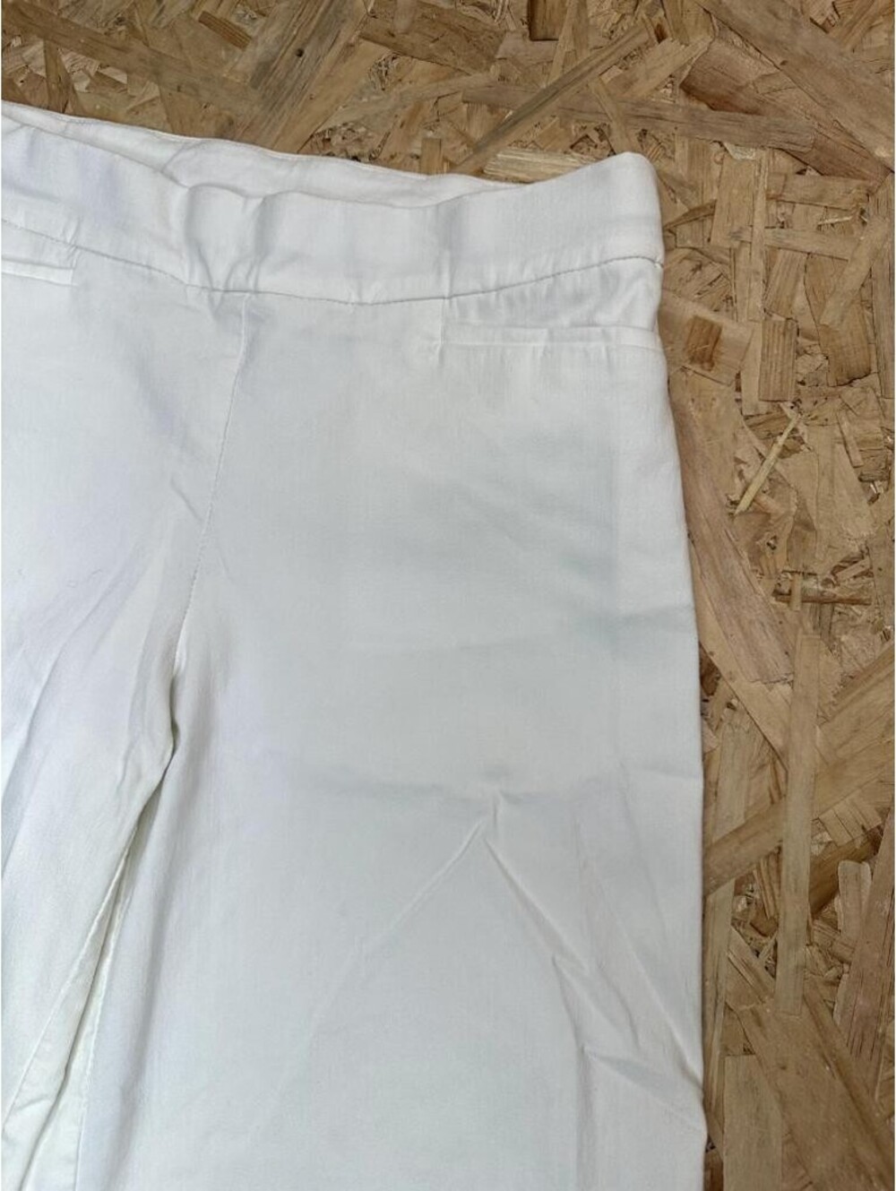 Chicos White Wide Leg Crop Pants Womens Size 0.5P US 6P Pull On Stretch Cropped - Picture 5 of 15
